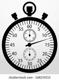 Stopwatch app icon, vector illustration