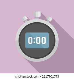 Stopwatch arrow icon flat vector. Stop clock. Watch timer