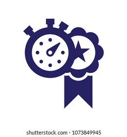 Stopwatch and badge icon