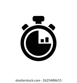Stopwatch with Bar Segment Representing Time Management and Task Progress