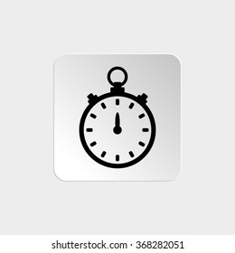 Stopwatch  - black vector icon