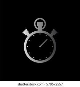Stopwatch -  black vector icon