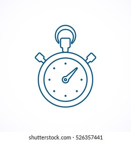 Stopwatch Blue line icon