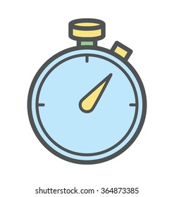 Stopwatch Bold Icon Illustration