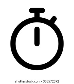 
Stopwatch Bold Line Vector Icon
