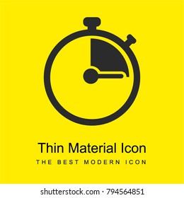 Stopwatch bright yellow material minimal icon or logo design