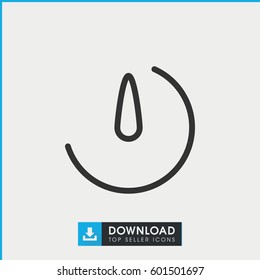 stopwatch camera icon. simple outline stopwatch camera vector icon. on white background.