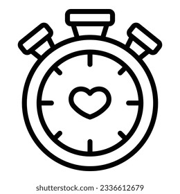 Stopwatch care icon outline vector. Company service. Trust community