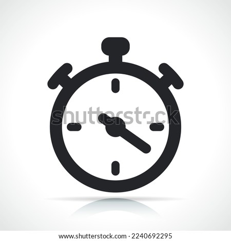 stopwatch or chronometer black icon