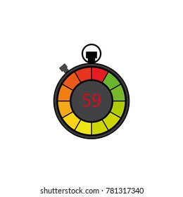 Stopwatch. Classic stopwatch Vector illustration EPS 10.