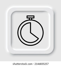 Stopwatch, icono del reloj simple. Diseño plano. Diseño de neutralismo.ai