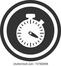 Stopwatch, clock, time , sign . round icon