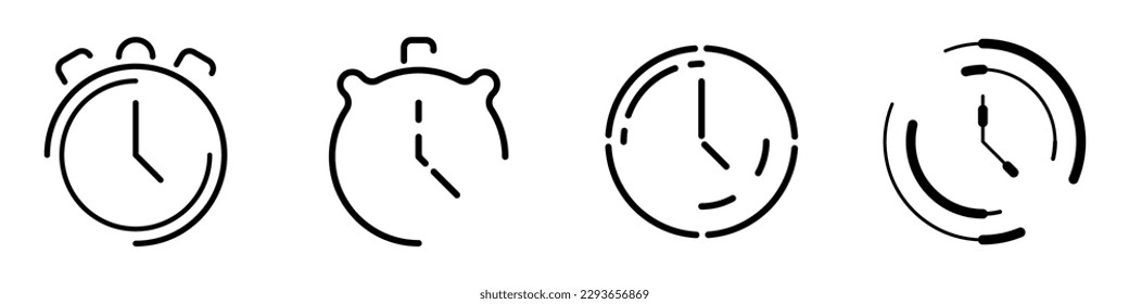 Stopwatch, clock, timer vector set. Icons set of stopwatches. Counting time forward and backward on a clock, stopwatch. Business time vector icon. Koonut stopwatch vector. Time linear concept timer.