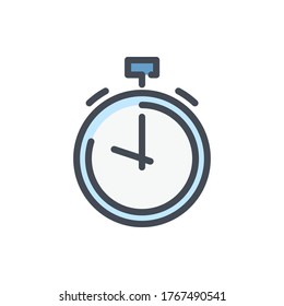 Stopwatch color line icon. Timer vector outline colorful sign.