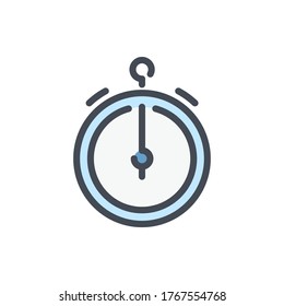 Stopwatch color line icon. Timer vector outline colorful sign.
