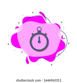 Hör auf, das bunte Symbol anzuschauen! Einfache farbige Vektorillustration von Bildungs-Icons für i und ux, Website oder mobile Applikationen