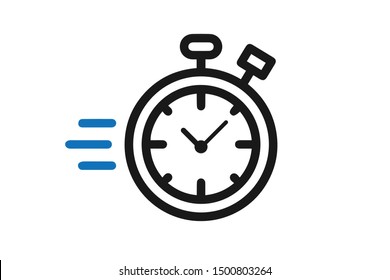 Stopwatch count fast icon vector
