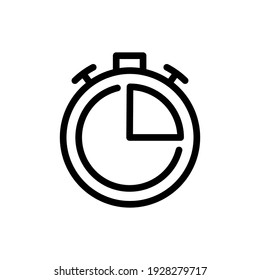 Stopwatch or countdown icon. Period of time. Timer icon vector illustration in outline style