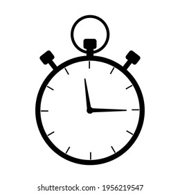 Stopwatch or countdown vector icon. Flat  icon for apps and websites, isolated on white background