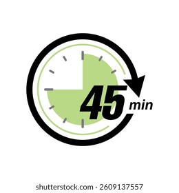 Stopwatch Counting Down to Minutes with Arrow