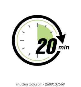 Stopwatch Counting Down to Minutes with Arrow