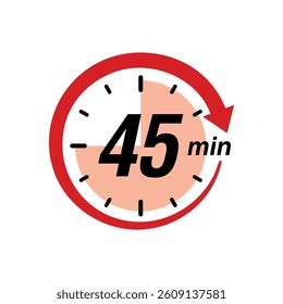 Stopwatch Counting Down to Minutes with Arrow