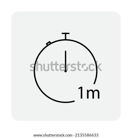 Stopwatch counting time. Business icon.Round clock. Vector illustration. stock image.