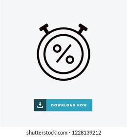 Stopwatch cyber monday vector icon