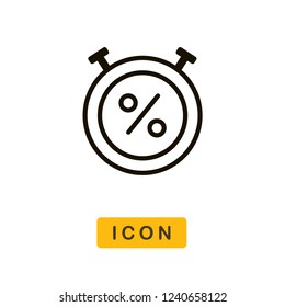 Stopwatch cyber monday vector icon