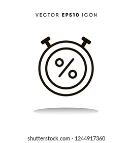 Stopwatch cyber monday vector icon