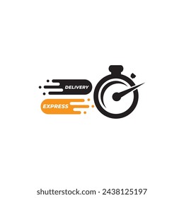 stopwatch delivery express vector template