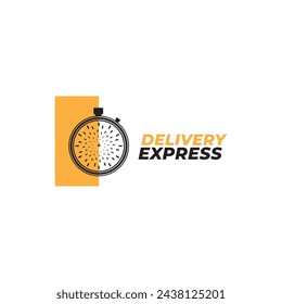 stopwatch delivery express vector template