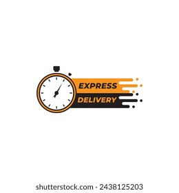 stopwatch delivery express vector template