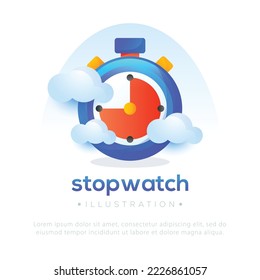 Ilustración de diseño de Stopwatch. Icono de Stopwatch