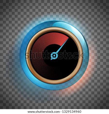 Stopwatch device with an arrow. Icon isolated on a transparent background. Vector illustration.