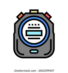 stopwatch device color icon vector. stopwatch device sign. isolated symbol illustration