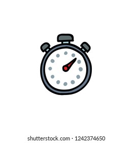 stopwatch doodle icon