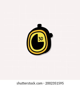 
stopwatch doodle icon, vector illustration.