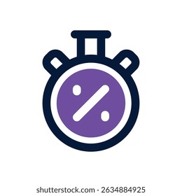 stopwatch duotone icon. Sleek and modern vector icon for websites, mobile apps, marketing materials, and corporate design. Fully scalable and ready to use.