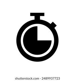 stopwatch, elapsed time - vector icon