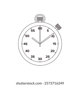 Stopwatch emoji vector time clock illustration