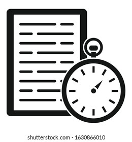 Stopwatch exam icon. Simple illustration of stopwatch exam vector icon for web design isolated on white background