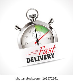 Stopwatch - Fast Delivery - Shipping Concept