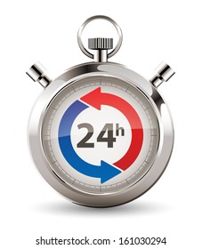 Stopwatch - fast delivery - twenty-four hours service concept