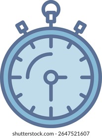 Stopwatch Filled Blue Tone Icon