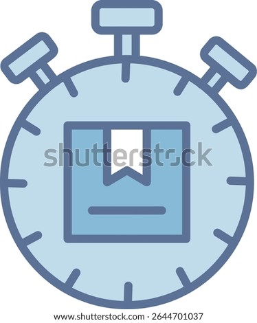 Stopwatch Filled Blue Tone Icon
