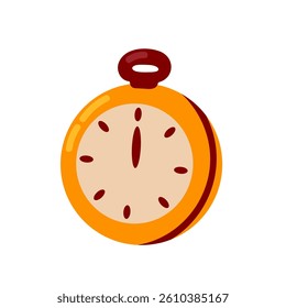 Stopwatch for fitness training and exercise timing isolated on white background