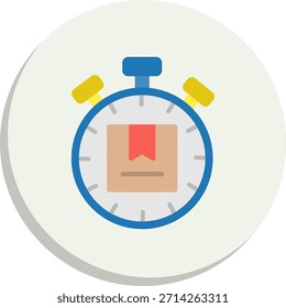 Ícone de Estilo de Círculo Plano de Cronômetro