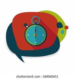 stopwatch flat icon with long shadow,eps10