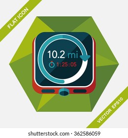 stopwatch flat icon with long shadow,eps10